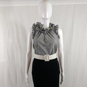 J Crew Frilly Sleeveless Blouse